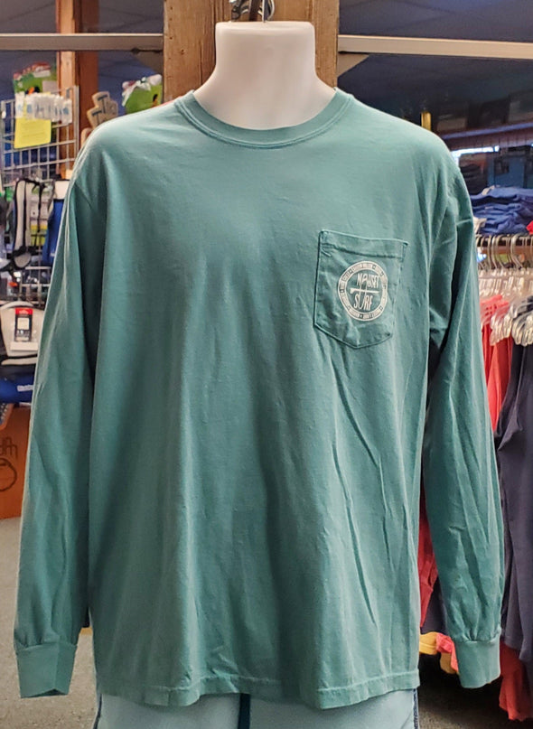 Beaches Logo Garment Dyed Long Sleeve Pocket T-Shirt - Nauset Surf Shop