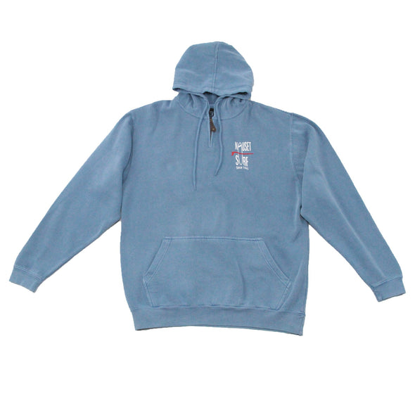 Classic Logo Mini Zip Garment Dyed Hooded Sweatshirt - Nauset Surf Shop