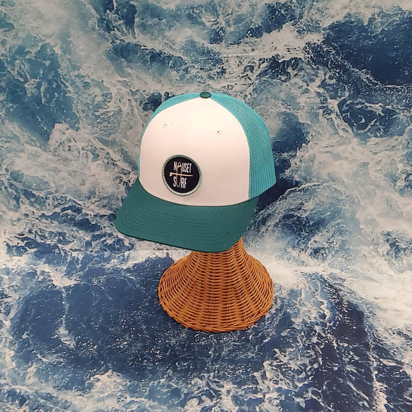 Circle Classic Logo C12CTM Pre Curved Trucker- TEAL - Nauset Surf Shop