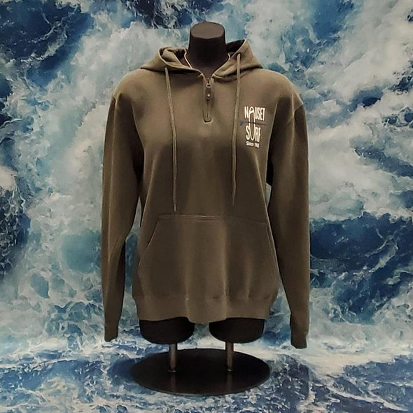 Classic Logo Mini Zip Garment Dyed Hooded Sweatshirt - Nauset Surf Shop