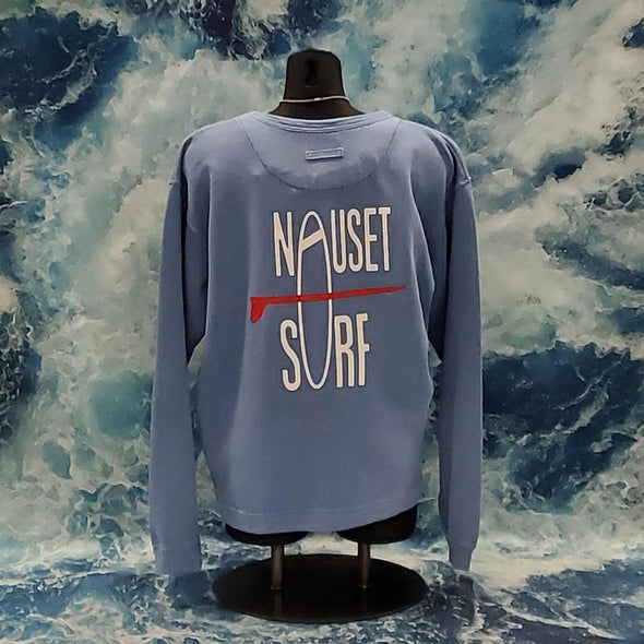 Classic Logo Pigment Dyed Crew Sweatshirt- Red Logo - Nauset Surf Shop