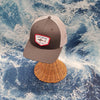 NS Hat SHARK C12CTM PRE CURVED TRUCKER COTTON TWILL & MESH- Red - Nauset Surf Shop
